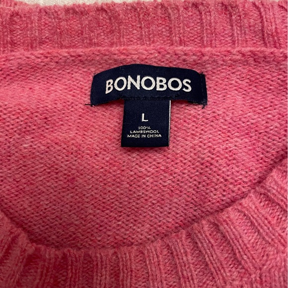 Bonobos 100% Lambswool Crewneck Sweater with Suede Elbow Patches - Picture 5 of 5
